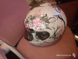 Casco de Moto Shark Blanco con Dibujos