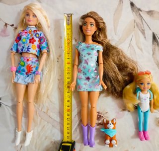 Lote de 3 Muñecas Barbie y Perro