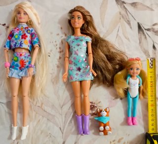 Lote de 3 Muñecas Barbie y Perro