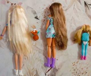 Lote de 3 Muñecas Barbie y Perro