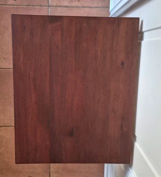 Mesa auxiliar madera y metal