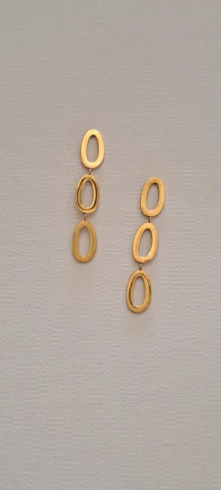Pendientes largos fiesta dorados