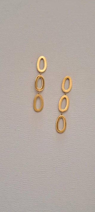 Pendientes largos fiesta dorados