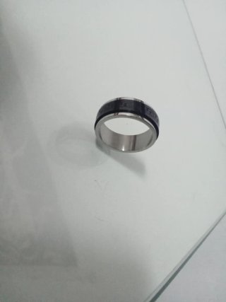 Anillo de plata y negro