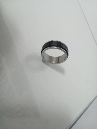 Anillo de plata y negro