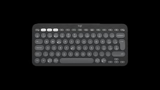 Logitech Pebble Keys 2 K380s Teclado Negro/Gris