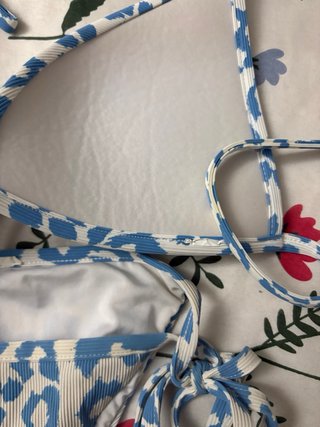 Bikini Calzedonia estampado leopardo azul