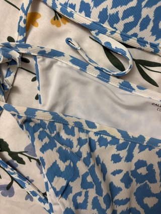 Bikini Calzedonia estampado leopardo azul