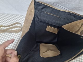Bolso Beige Made in Italy con Correa