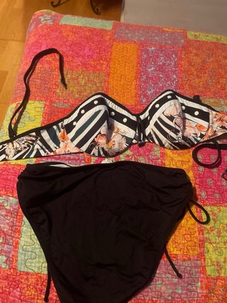 Bikini Ory Estampado Flores Rayas