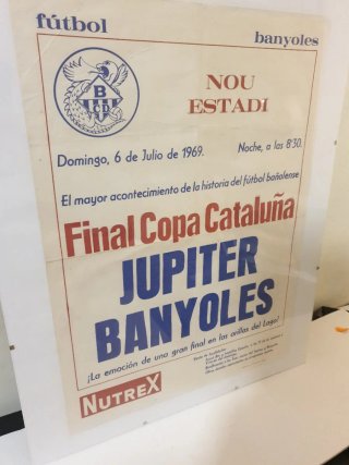 Cartel Fútbol Final Copa Cataluña 1969