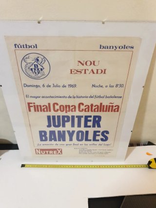 Cartel Fútbol Final Copa Cataluña 1969