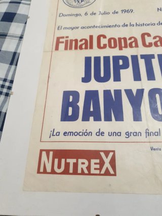Cartel Fútbol Final Copa Cataluña 1969