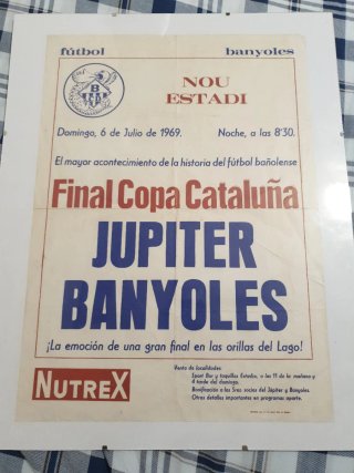 Cartel Fútbol Final Copa Cataluña 1969