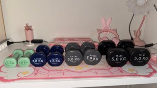 Set Mancuernas Vinilo Domyos 1kg-5kg