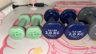 Set Mancuernas Vinilo Domyos 1kg-5kg