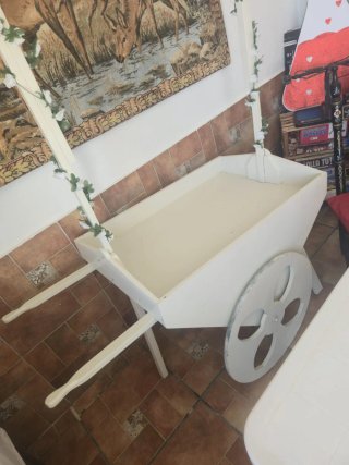 Carrito para eventos blanco