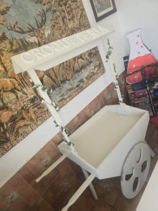 Carrito para eventos blanco