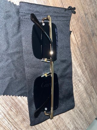 Gafas Cartier Negras y Doradas