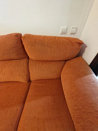Sofá naranja 4 plazas