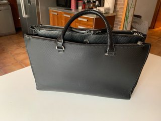 Maletín Parfois Negro y Azul con Llaveros