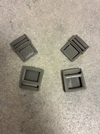 2 x Fibbia in plastica 24 mm