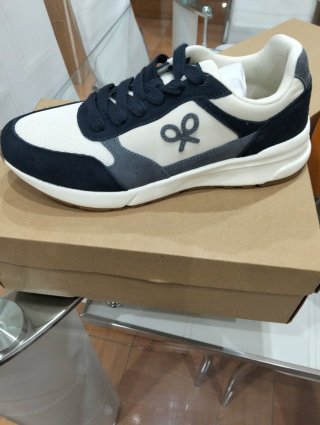 Zapatillas Silbon Hombre Azul y Blanco