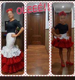 Traje de flamenca talla única