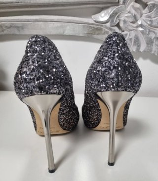 Zapatos Jimmy Choo Talla 37 Negro/Plata