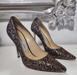 Zapatos Jimmy Choo Talla 37 Negro/Plata