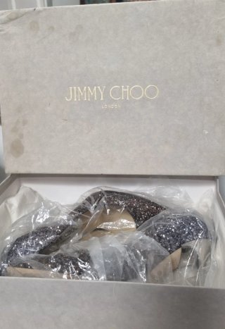 Zapatos Jimmy Choo Talla 37 Negro/Plata
