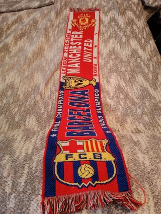 Bufanda FC Barcelona vs Mancheste Final Roma2009