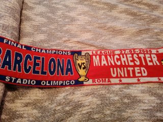 Bufanda FC Barcelona vs Mancheste Final Roma2009
