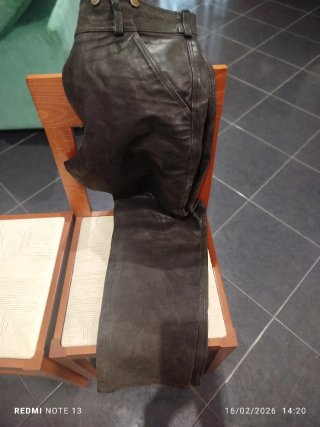 Pantaloni uomo pelle caccia marroni