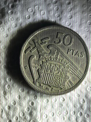 50 Pesetas acuñada 1958