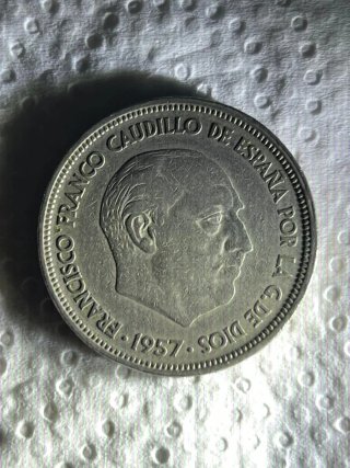 50 Pesetas acuñada 1958