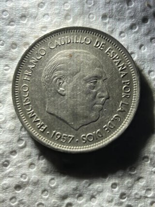 50 Pesetas acuñada 1958