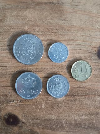 Lote de monedas antiguas de Pesetas
