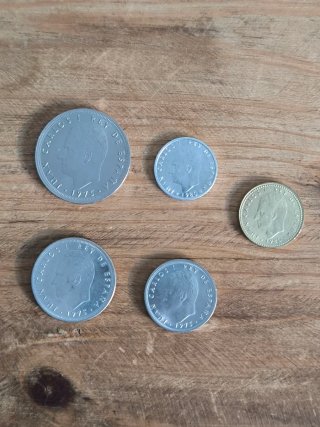 Lote de monedas antiguas de Pesetas