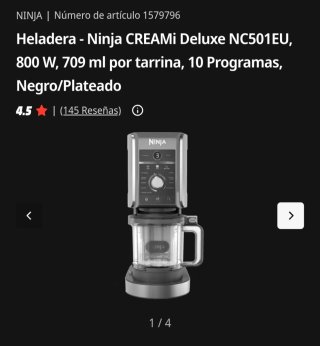 Heladera Ninja CREAMi Deluxe NC501EU
