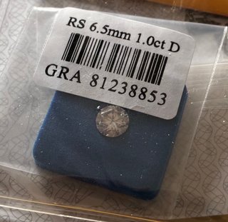 Moissanite Simulante 1 Ct Rotondo Brillante
