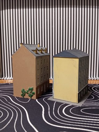Pack de 2 edificios residenciales para maqueta