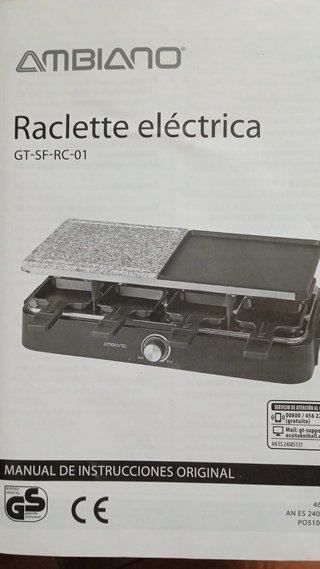 Raclette Eléctrica Ambiano