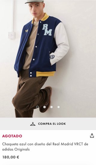 Chaqueta Adidas Real Madrid VRCT Azul/Amarillo