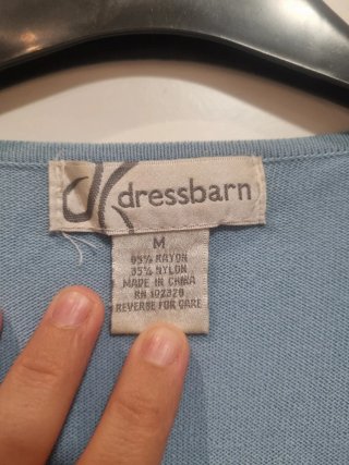 Blusa de punto Dressbarn azul talla M