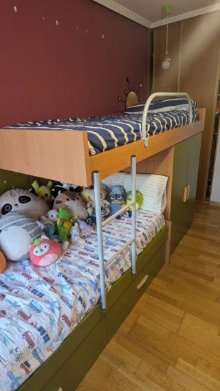 Litera infantil 2 camas 90 x 190 con mueble