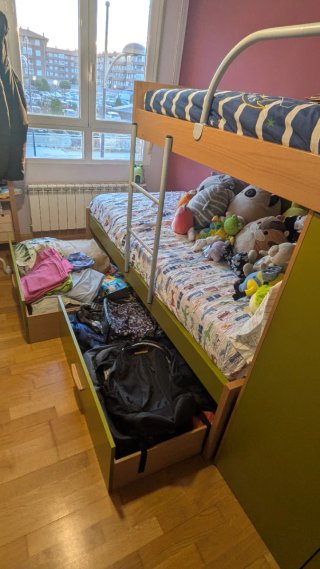 Litera infantil 2 camas 90 x 190 con mueble
