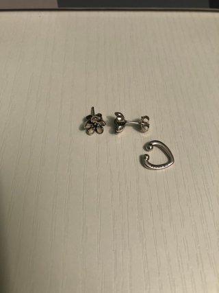 Pendientes de plata Flor Pandora Lacados
