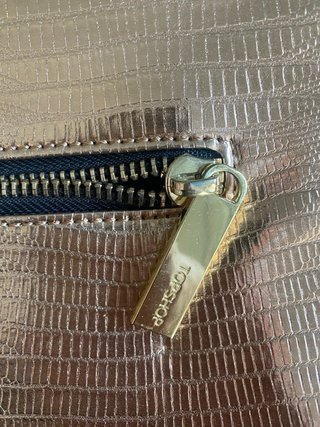 Bolso Topshop metalizado dorado/plateado