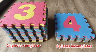 Alfombra puzzle infantil letras y números 32 uds